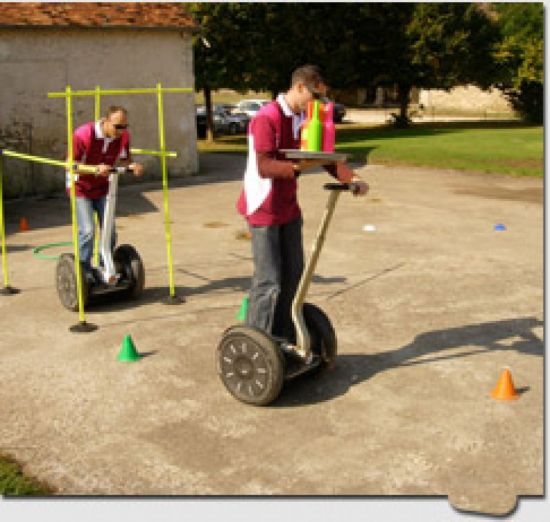 Location Gyropode avec plots et obstacles de franchissement